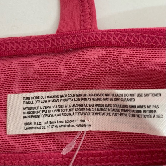 Free People Movement Rosey Pink Bandeau Popover Sports Bra With Cutout Back New - Picture 13 of 16